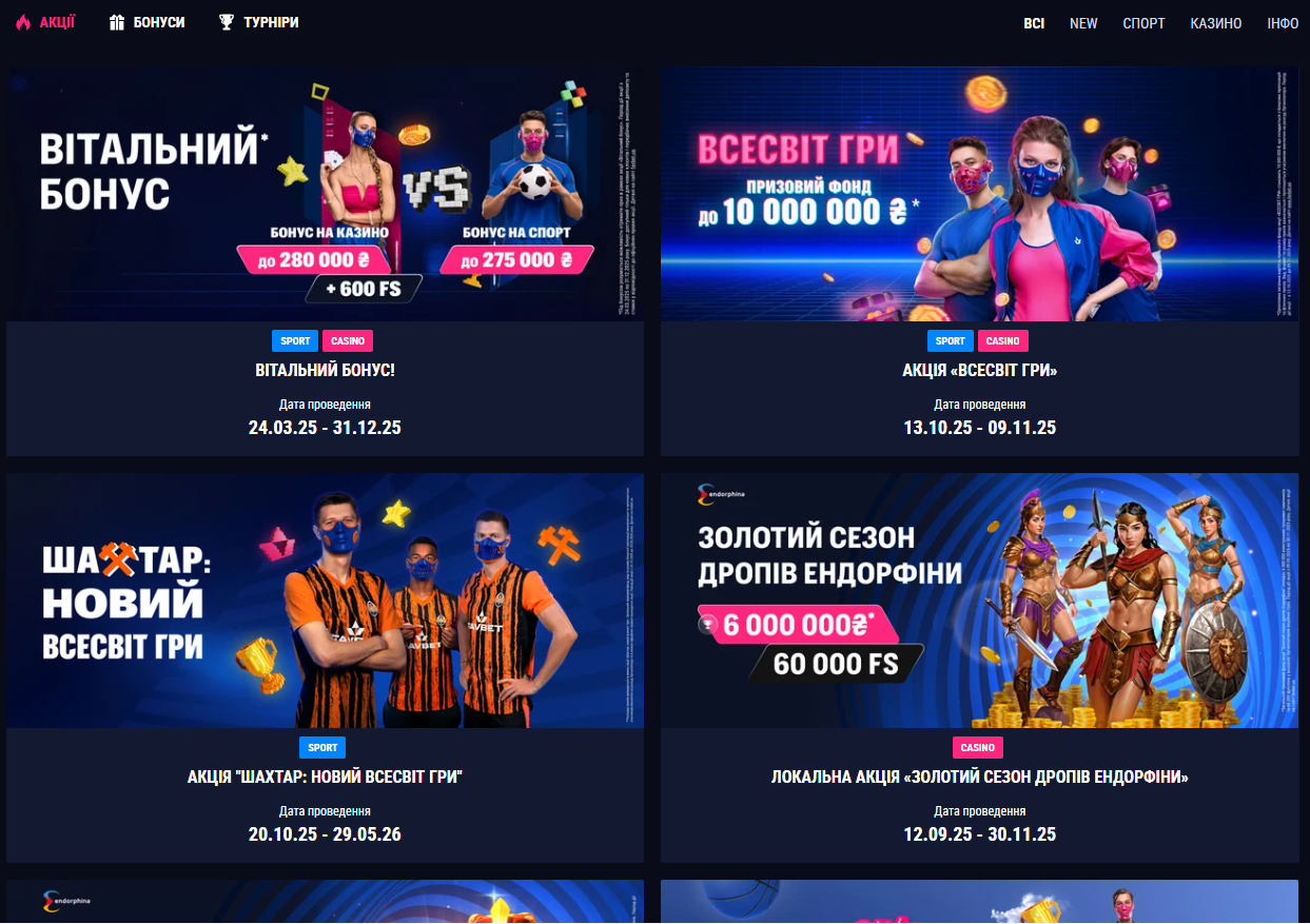 Favbet Новини - акції, фрібети та кешбек тижня